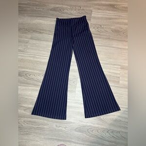 Betabrand Dress Yoga Pants Pinstripe Pull On Bootcut Pants EUC XS Petite